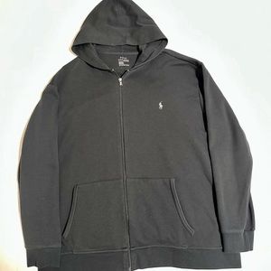 Polo By Raulph Lauren Big & Tall
Double-Knit Full-Zip Hoodie Polo Black